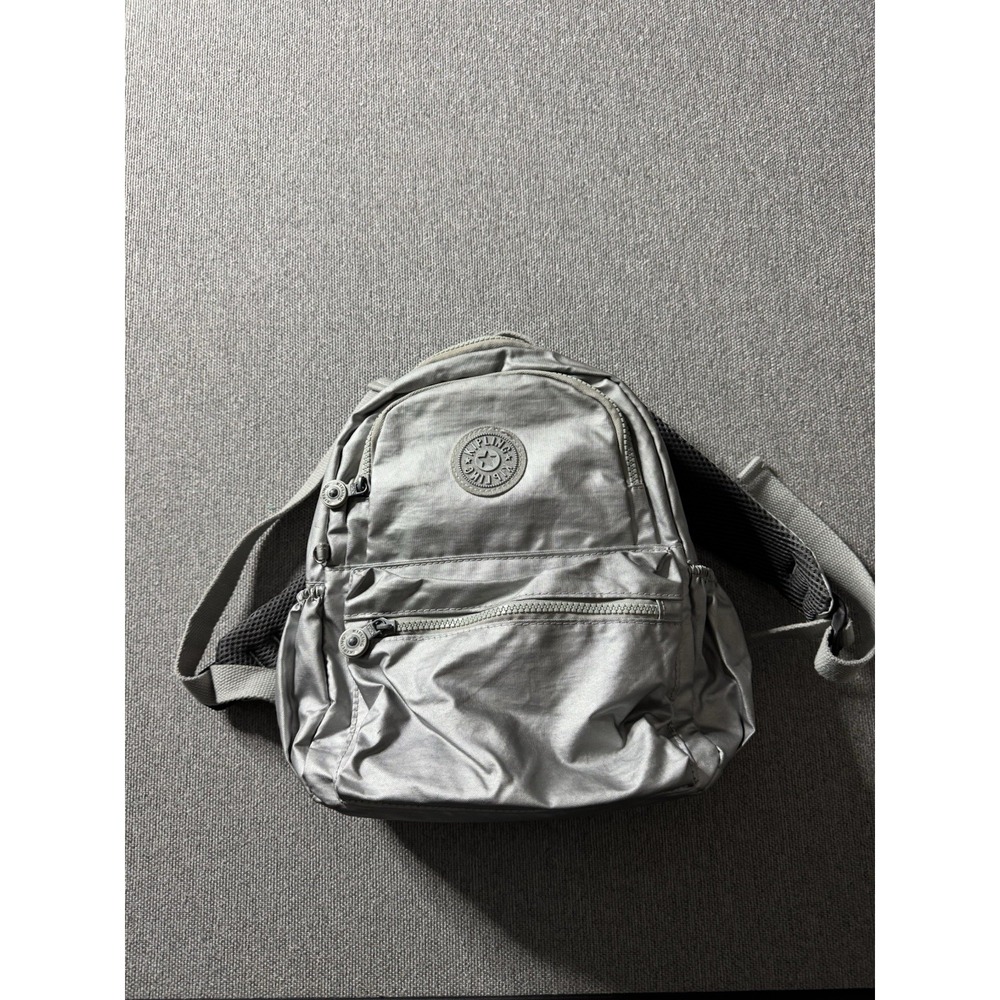 Kipling Medium Backpack Silver Metalic - Picture 6 of 13